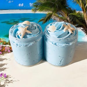 Beach Bum Whipped Soap and Shaving Cream, Gift for Beach Lovers, Moisturizing Body Wash, Luxurious Shaving Cream for her,  Scented Body Wash