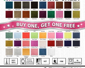 Siser Easyweed Glitter HTV Heat Transfer Vinyl - 12"x12" - Buy One, Get One FREE