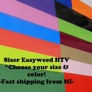 Siser Easyweed HTV Heat Transfer Vinyl - Iron on Tshirt Vinyl