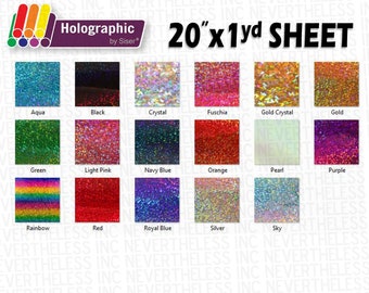 Siser Easyweed Holographic  HTV Heat Transfer Vinyl - 20"x1yd 1pk