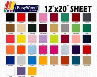 Siser Easyweed HTV Heat Transfer Vinyl - 12"x 20" 1 Sheet