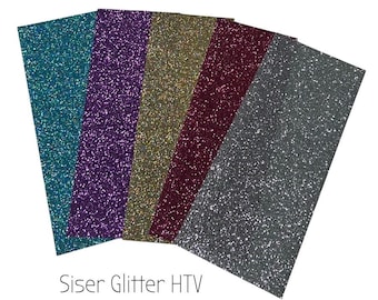 ONE DOLLAR sale!  - 12"x20" Siser Easyweed Glitter HTV - 1 Sheet - Iron On Heat Transfer Vinyl -Works with Silhouette, Cameo, Cricut