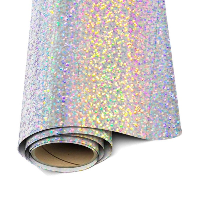 Siser Holographic HTV - 20"x1yd - Easyweed Glitter Heat Transfer Vinyl - Iron On or Heat Press - Glitter Tshirt Transfer - Silhouette Vinyl Bild 9