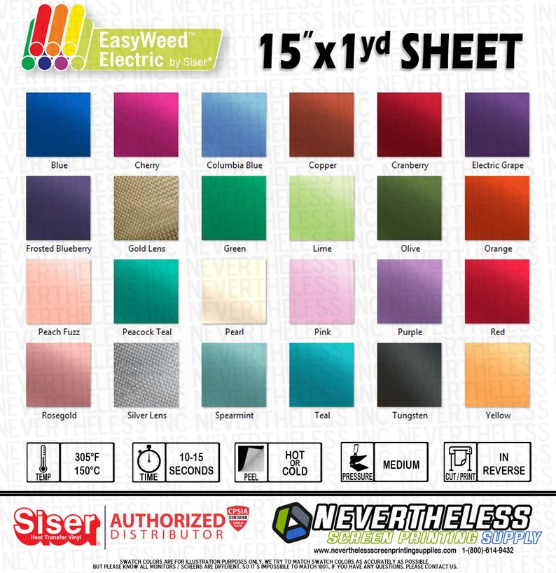 siser easyweed electric htv heat transfer vinyl 15x1yd etsy