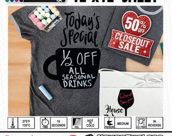 ONE DOLLAR sale - Siser Easyweed Blackboard  HTV Heat Transfer Vinyl - 12"x12" 1pk