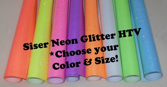 Siser Easyweed Neon Glitter HTV Heat Transfer Vinyl - SHEETS