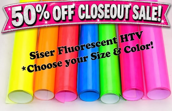 Siser Easyweed Fluorescent HTV Heat Transfer Vinyl - SHEETS