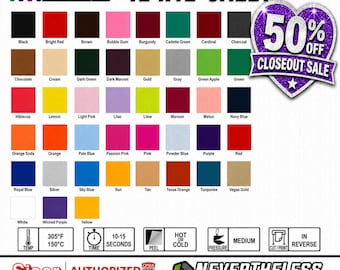 ONE DOLLAR sale - Siser Easyweed HTV Heat Transfer Vinyl - 12"x 12" 1 Sheet