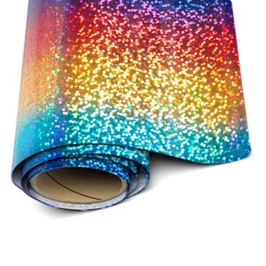 Siser Holographic HTV - 20"x1yd - Easyweed Glitter Heat Transfer Vinyl - Iron On or Heat Press - Glitter Tshirt Transfer - Silhouette Vinyl Bild 8