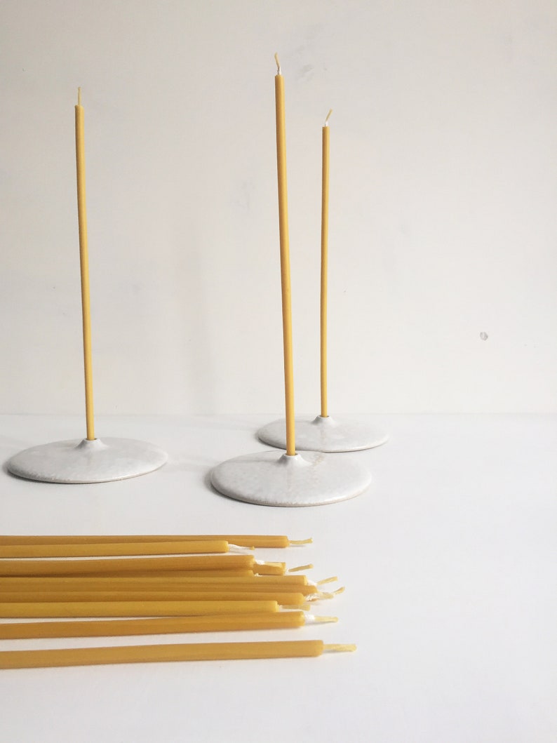 Set of 20 Slim Beeswax Candles / Slim Candles / Meditation Etsy