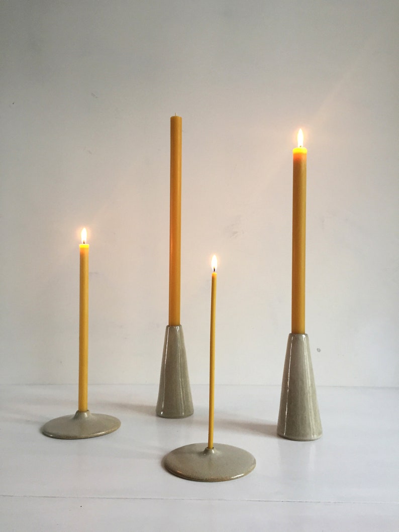 Ceramic Candle Holder / Tapered Candle Holder / Tall Dinner Etsy