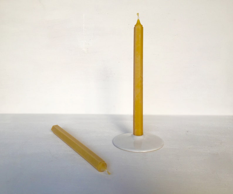 Hexagon Beeswax Candles / Set of 2 / Tapered Hexagon Candles / 100% Beeswax Candles / Eco Friendly / Gift Idea image 4