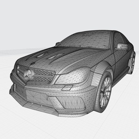 Mercedes Benz C63 Amg 3d Modell Stl Format Fur 3 D Druck Etsy