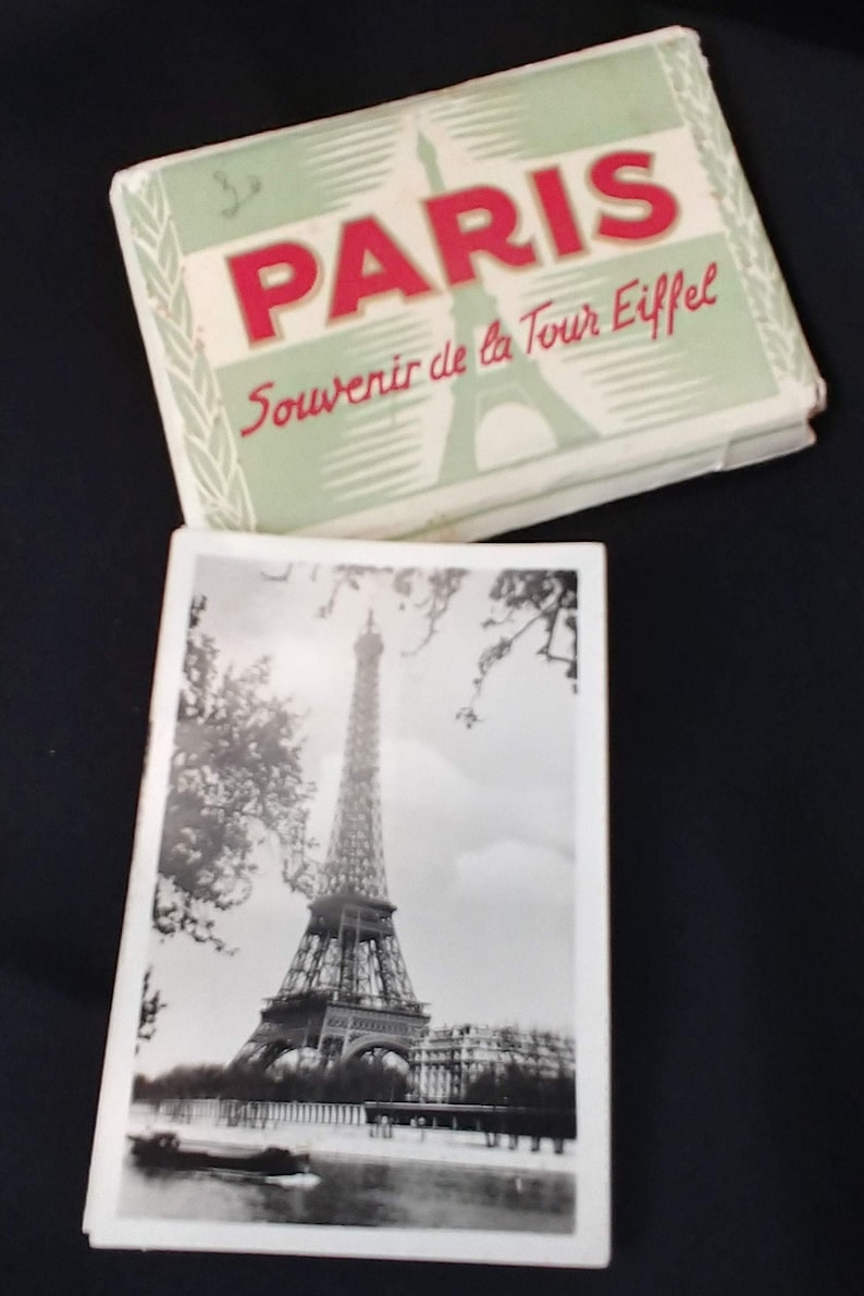 Vintage Eiffel Tower Souvenir Book No 2 Souvenir de la Tour Eiffel 1950 Vintage Ephemera