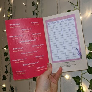 Book History Record Keeping preloved book sheet - Lavender - DIGITAL DOWNLOAD