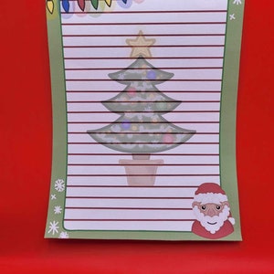 Christmas Xmas Festive Santa Penpal Journaling Schreibpapier PHYSIKALISCHES PAPIER Weihnachtsmann Briefwunschliste Packung mit 10 Blatt