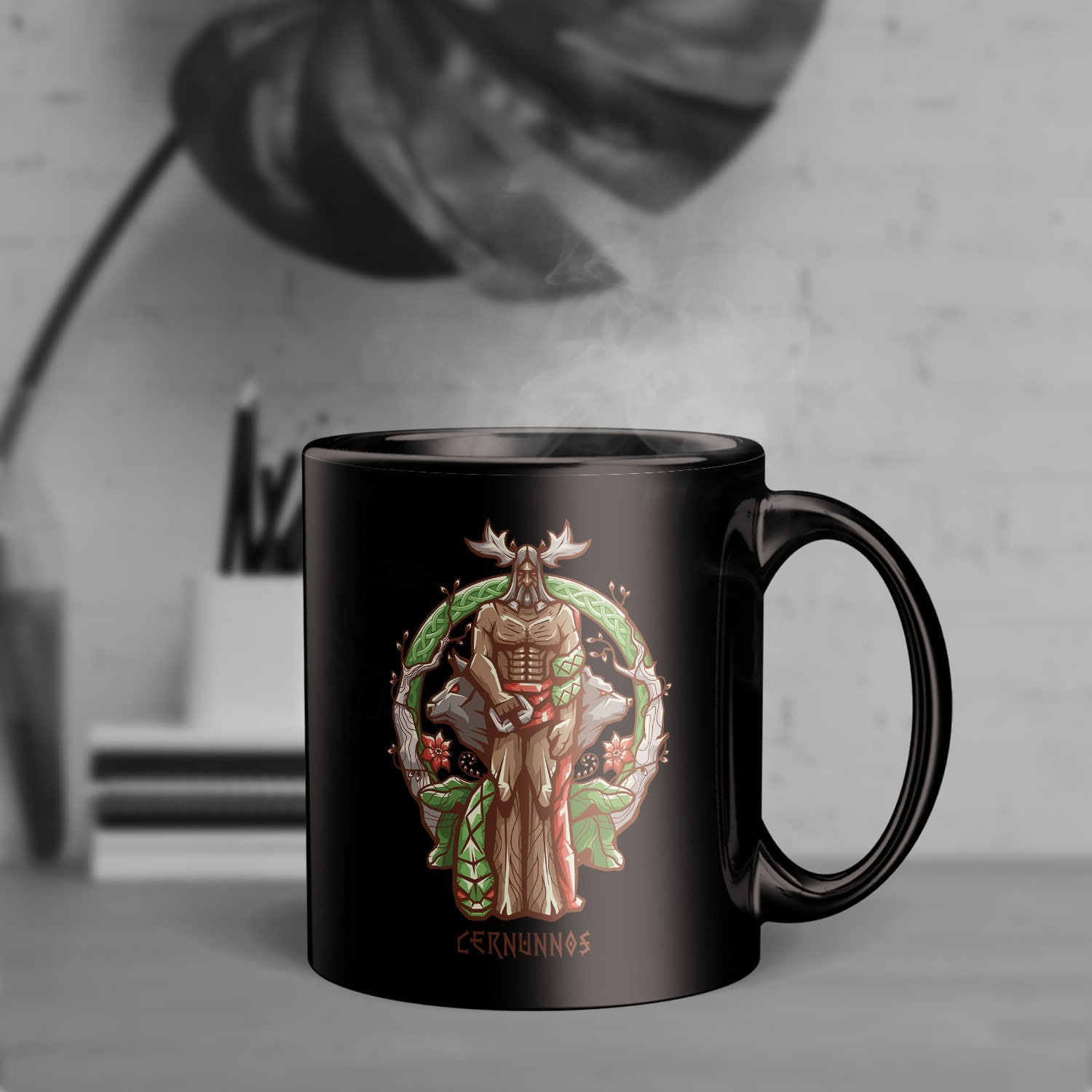 Cernunnos Horned God Wiccan Art Digital Print Printable Art Etsy