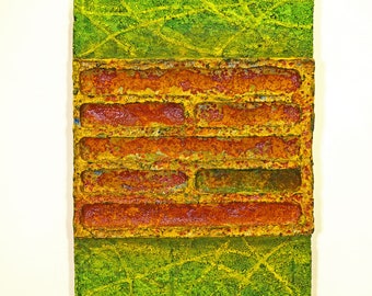 Upcycled Mixed Media Wall Sculpture, Handmade Art, San Diego Artist, Rusty Art, Abstract, Expressionist, 3D Sculpture