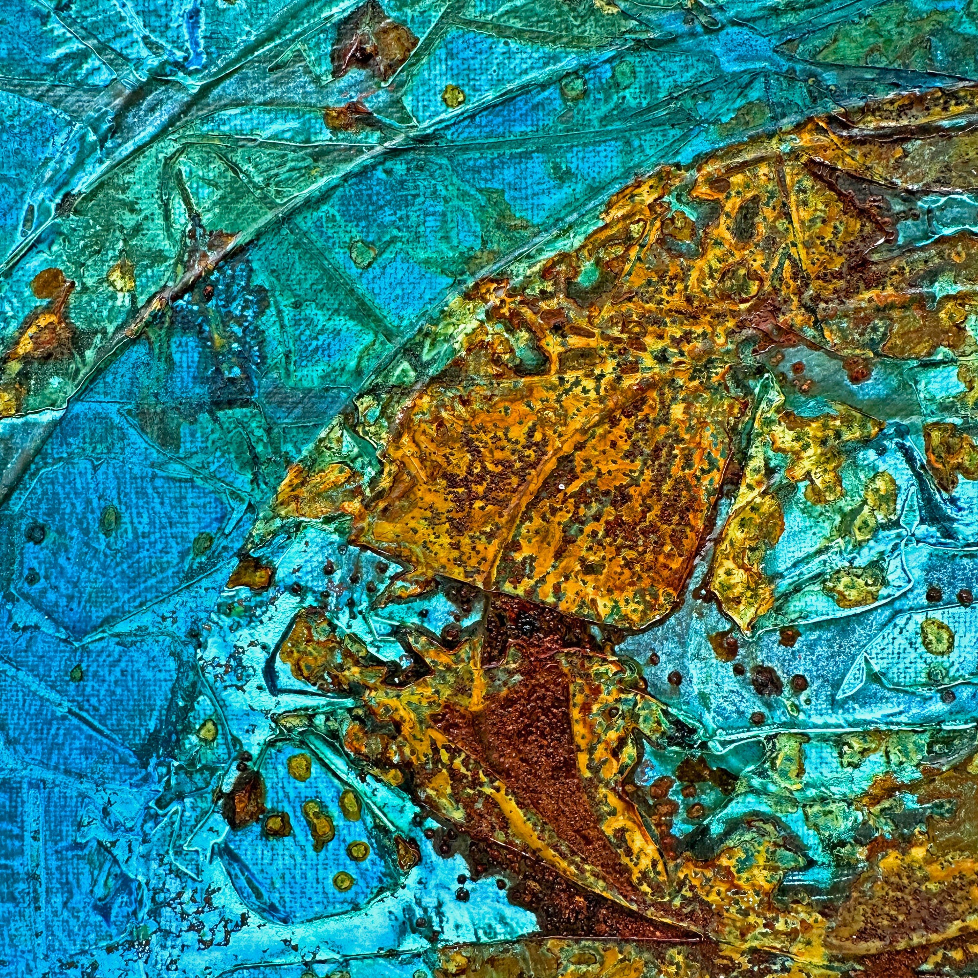 Brutalist Rust Texture Rust Painting: Brutalist Mixed Media Texture Art, 12x12 - Etsy