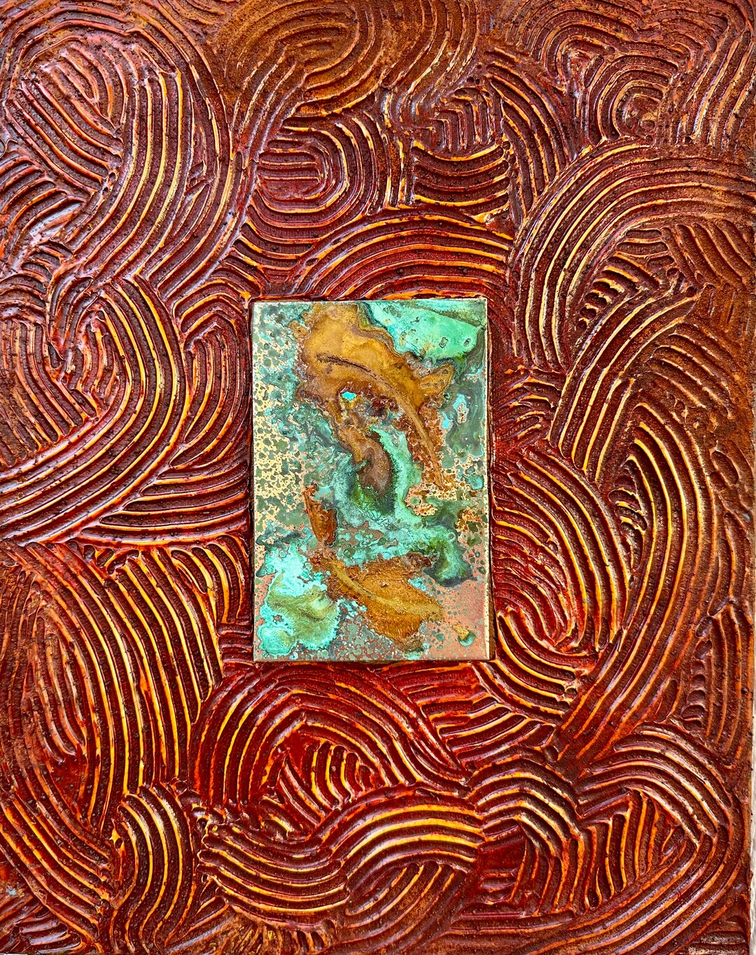 Mixed Media Abstract Painting, Rusty Art, Expressionist, Contemporary ...