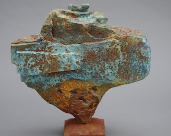 Abstract Sculpture: Mixed Media Rusty Art, Sea of Texas