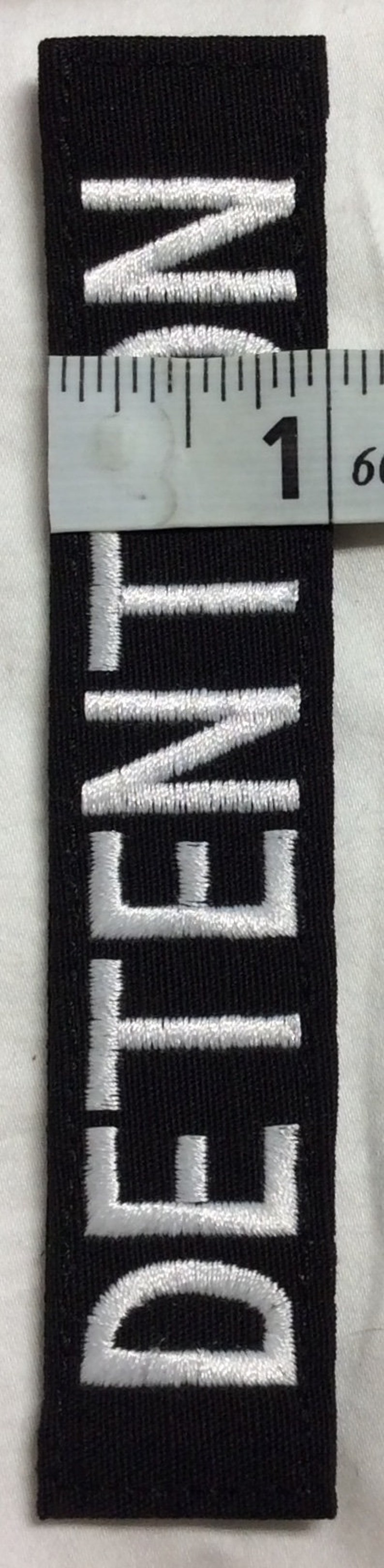 CUSTOM Embroidered NAME TAPE with hook fastener Etsy