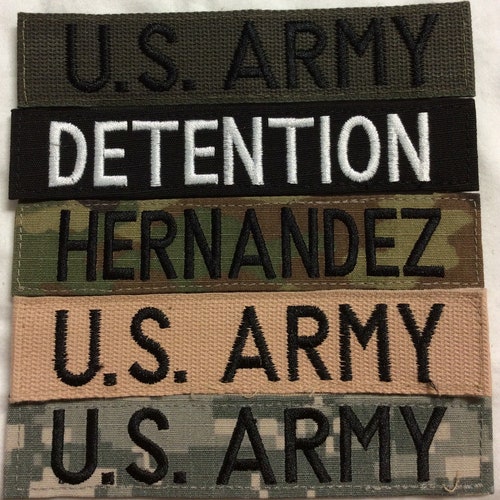 CUSTOM Embroidered NAME TAPE With Hook Fastener Etsy