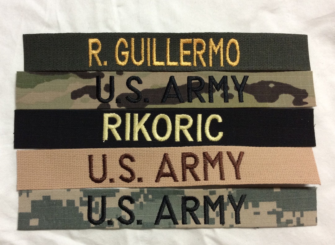 CUSTOM Embroidered NAME TAPE Sew on Style Etsy