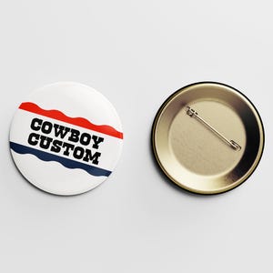Botón de banda personalizado / Accesorio personalizado para conciertos de música country