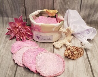 Cosmetic pads in utensils with small washing net