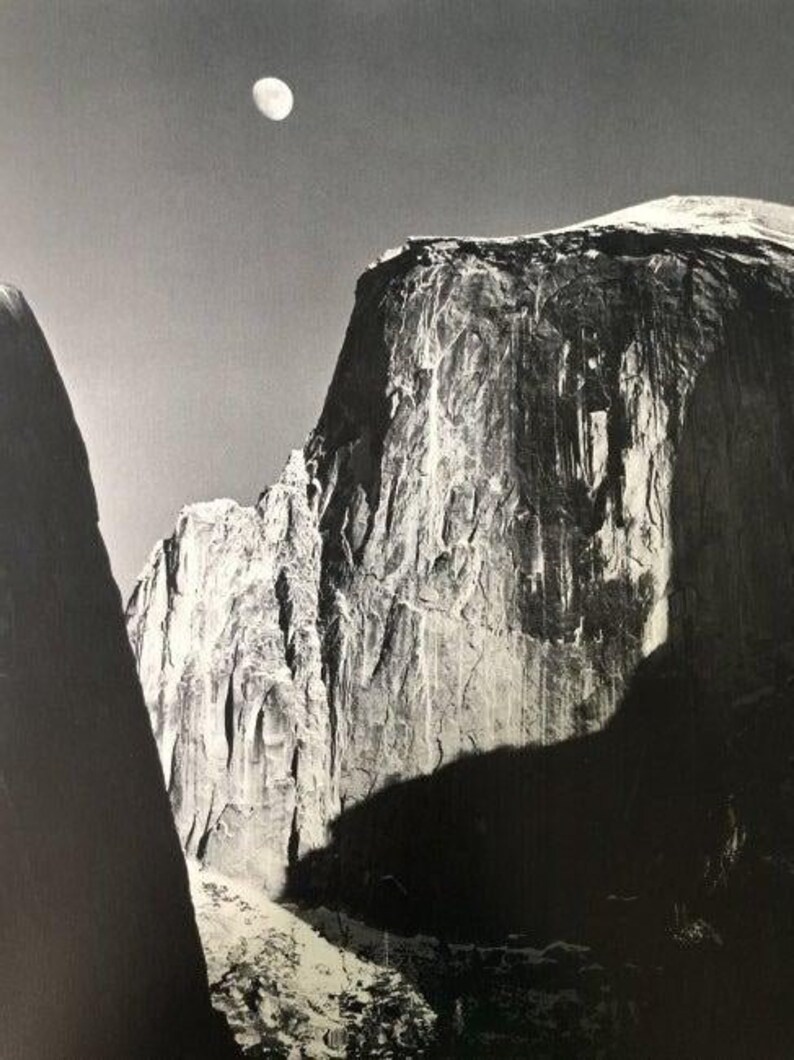 Ansel Adams Moon and Half Dome California 1960 | Etsy