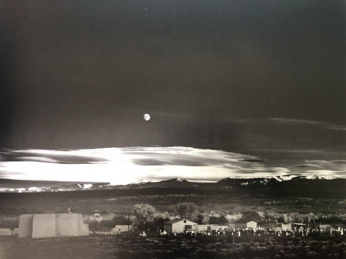 Ansel Adams Moonrise Hernandez New Mexico 1944 Etsy