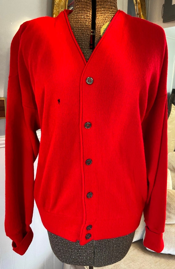 Vintage 70s Editions by Van Heusen Adult XL Red B… - image 3