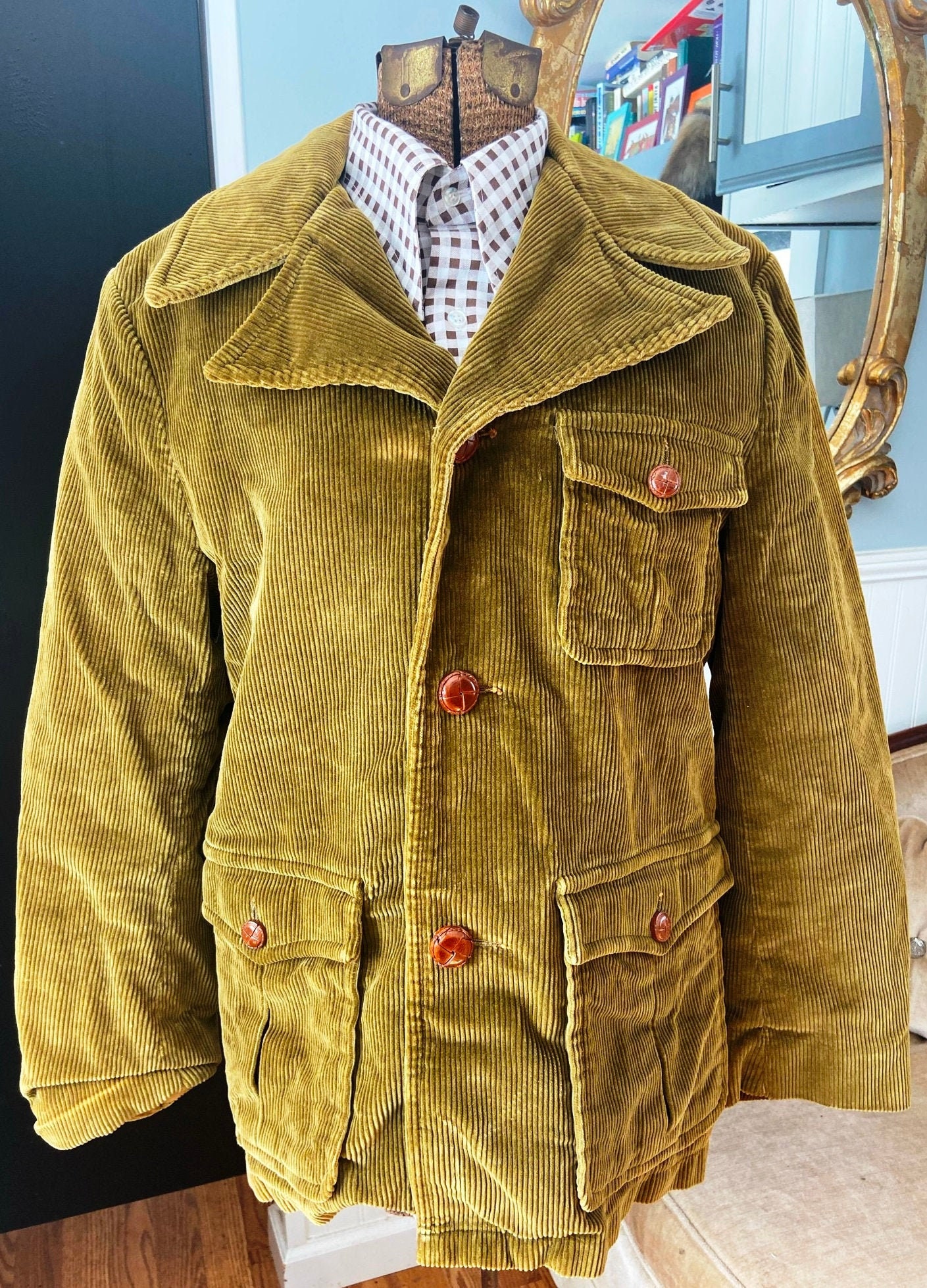 70s Vintage Woolrich Corduroy Wool Lined Chore Coat Adult L Etsy