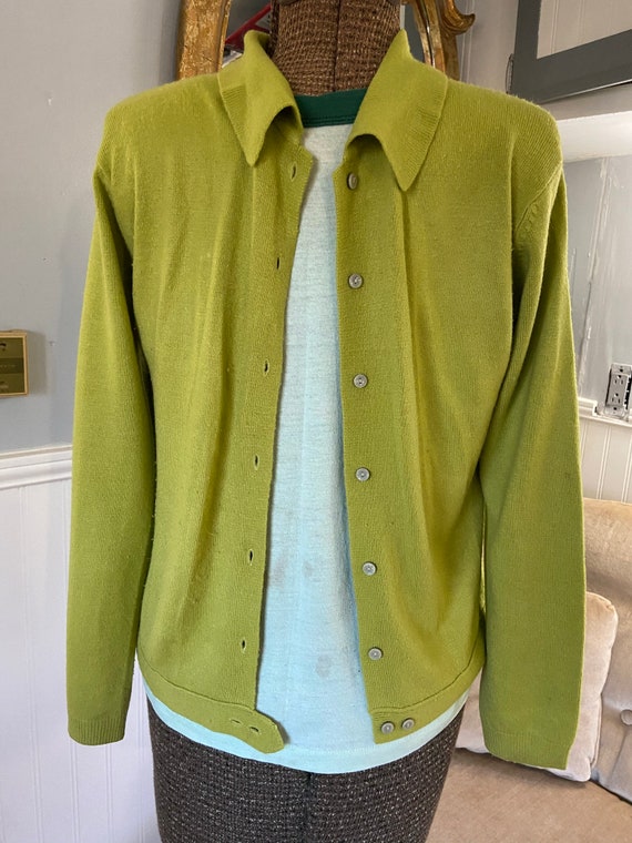 Vintage 90s Express Tricot Adult S Small Lime Gree