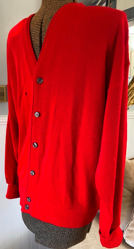 Vintage 70s Editions by Van Heusen Adult XL Red B… - image 2