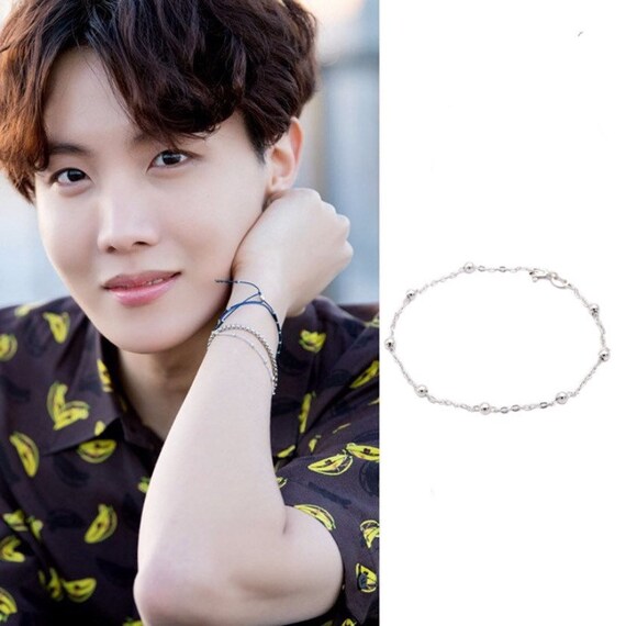 Silver surgical Steel Korean BTS Style Kpop Mini Beaded Chain Link