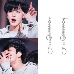 Stainless Steel Korean BTS Style Simple 10mm Ring Circle Kpop Merch Jewelry Studs Earrings 6-6.5cm