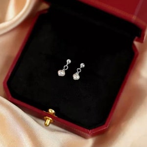 Korean Style Minimalist Surgical Steel 4mm Mini Natural Freshwater Button Pearls Hypoallergenic Small Studs Earrings