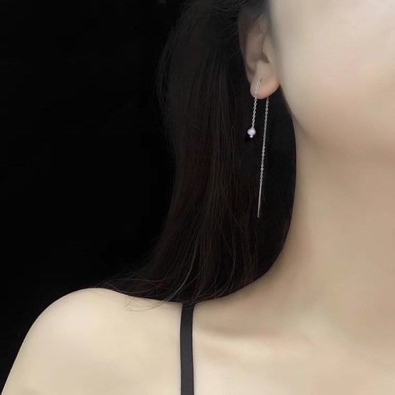 Stainless steel clearance threader earrings