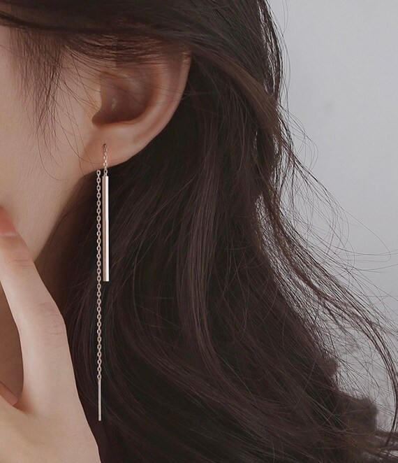 Korean threader earrings sale