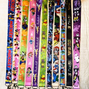 Disney Lanyards - Great for pin trading - Mickey, Minnie, Princesses, Stitch, Star Wars, and more