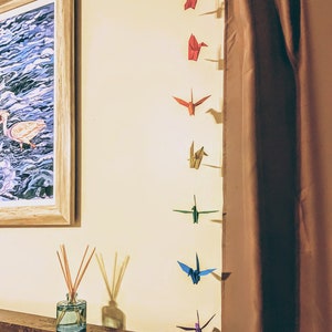 Origami Paper Crane Chain (7 cranes)