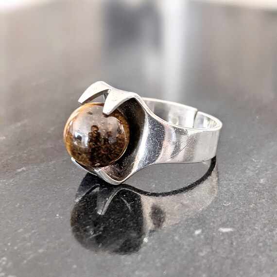 Modernist Tigers Eye Ring by Kultaseppa Salovaara… - image 2