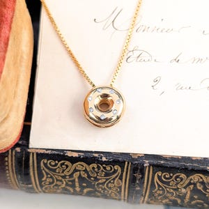 Vintage 9 kt diamanten donuthanger