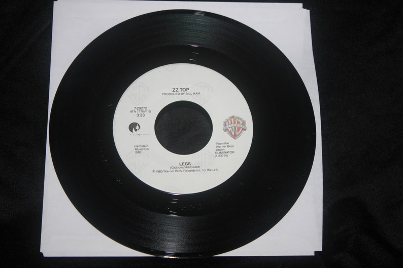 ZZ Top legs 45 RPM Record 1983 Warner Brothers W/pic Sleeve Gibbons