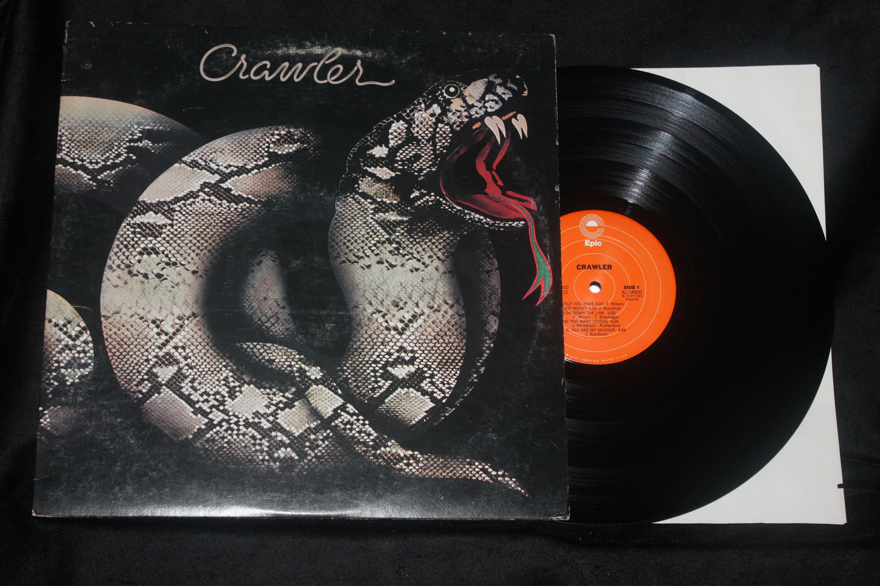 Crawler self Titled LP 1977 1st Press Epic PE34900 Hard Rock Near Mint