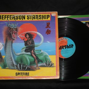 Jefferson Starship &quot;Spitfire&quot; LP 1976 1st Press Grunt Records Grace Slick Paul Kantner VG+