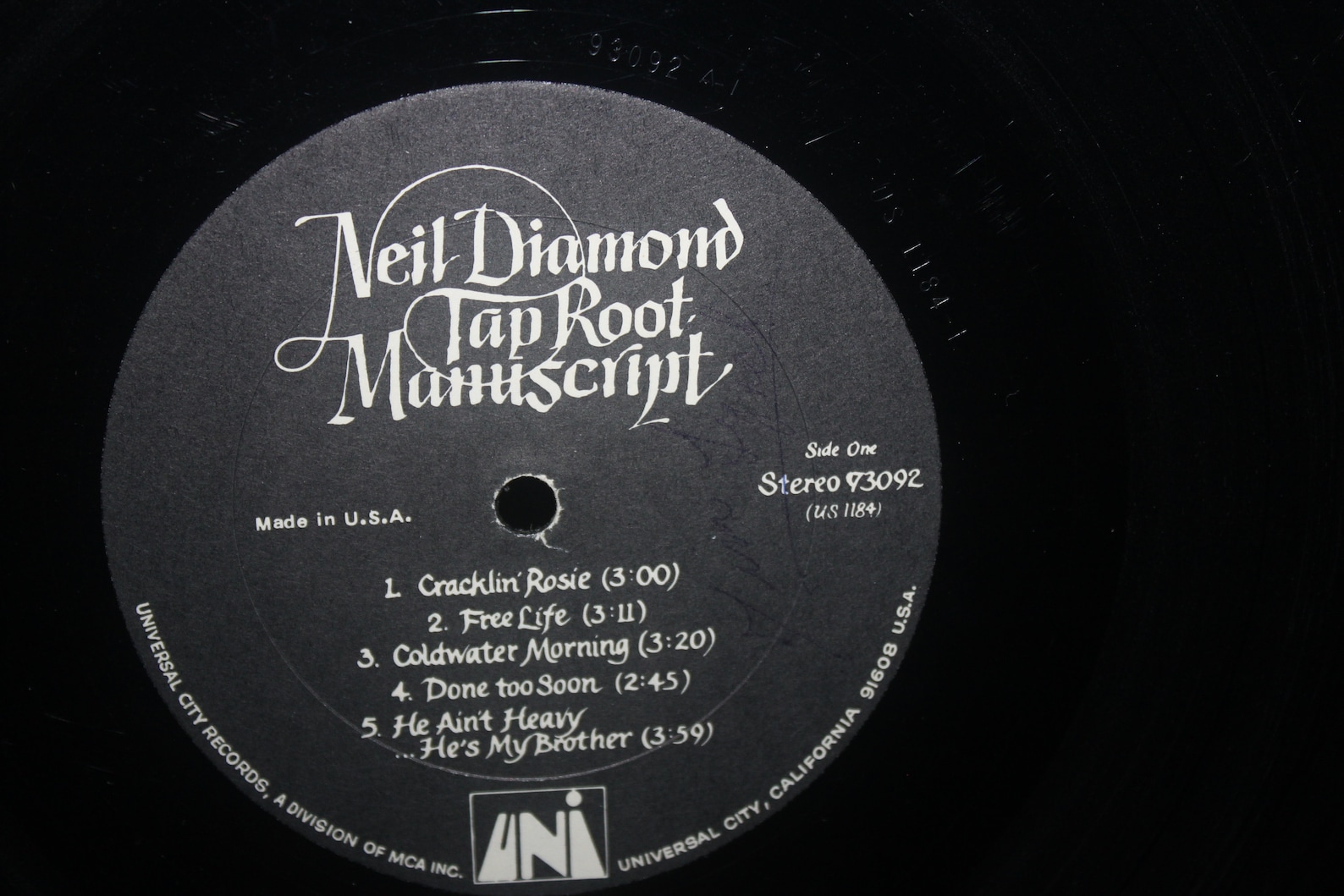 Neil Diamond Tap Root Manuscript LP 1970 1st Press UNI Rec. W/manuscript VG Etsy UK