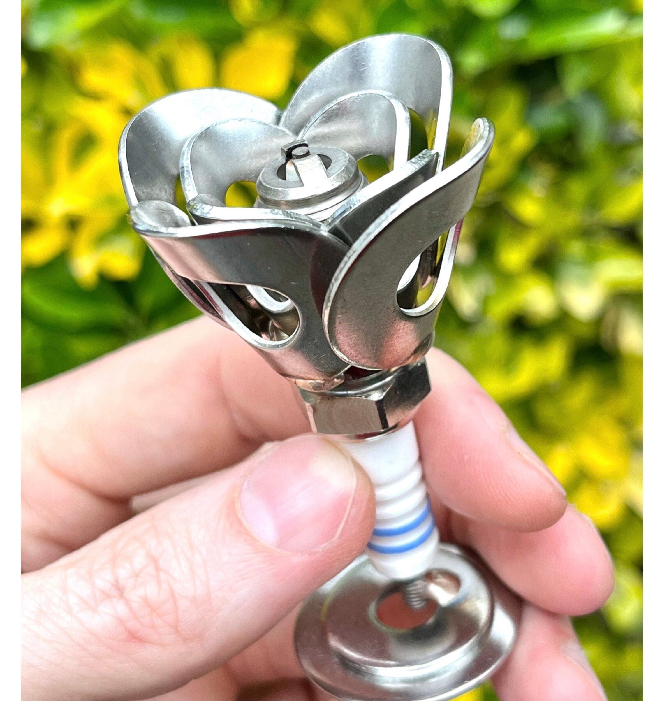 Spark Plug Rose - Scrap Metal Flower Welded Upcycled Car Parts Artwork ...